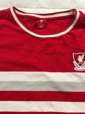LFC Liverpool Football Club T-Shirt Men's 2XL Red White Forever Red SS
